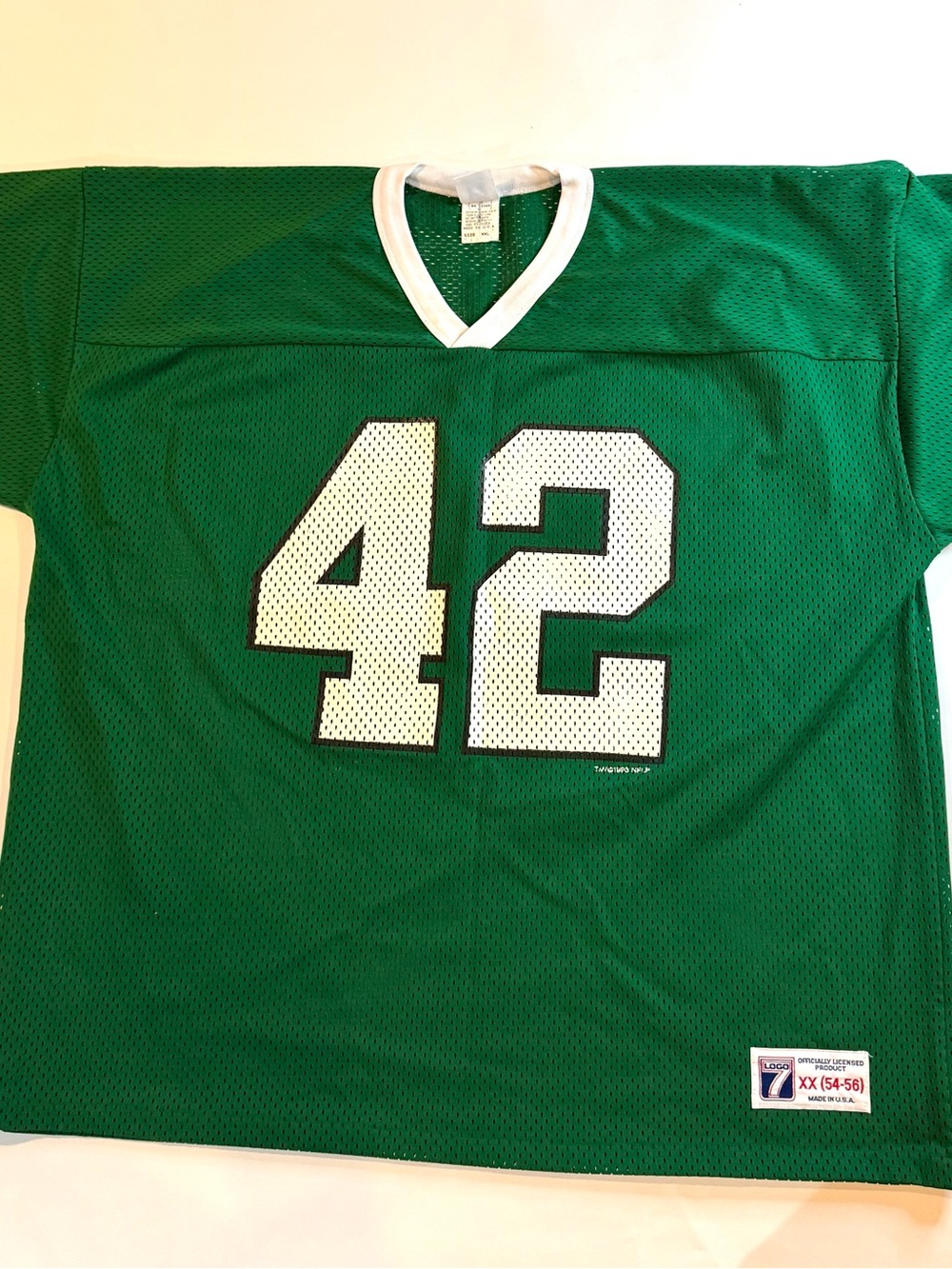 Vintage 1993 Logo 7 NY Jets Ronnie Lott #42 Jersey Size XXL (54/56) Green
